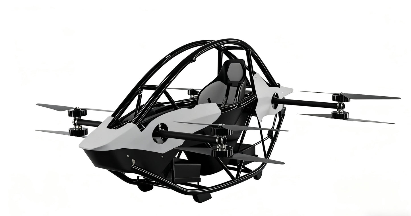 HANHE Tech Ultra-Light Electric Vertical Take-off and Landing (eVTOL) Manned Aircraft - Professional Grade Personal Flight Solution